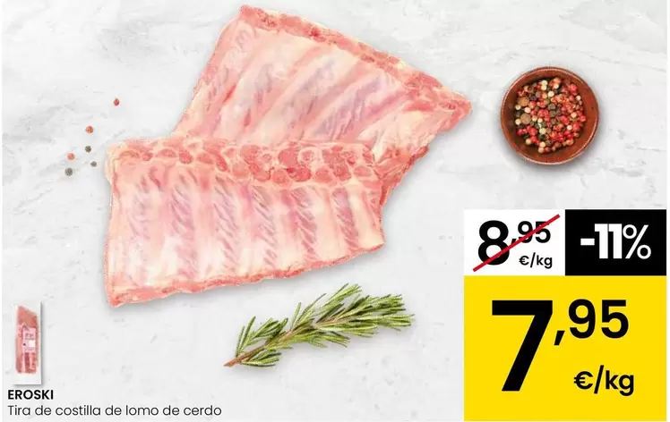 Eroski - Tira De Costilla De Lomo De Cerdo