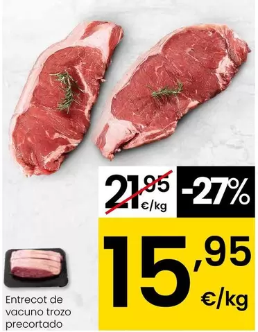 Entrecot De Vacuno Trozo Precortado