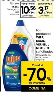 Dixan - Detergente Gel, 40 Dosis