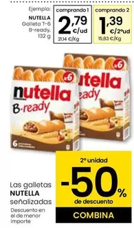 Nutella - Galleta T-6 B-Ready, 132 G