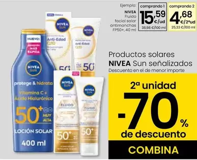 Nivea - Fluido Facial Solar Antimanchas FP50+, 40 Ml