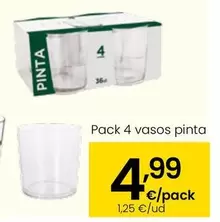 Pack 4 Vasos Pinta
