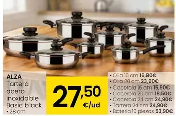 Alza - Tartera Acero Inoxidable Basic Black