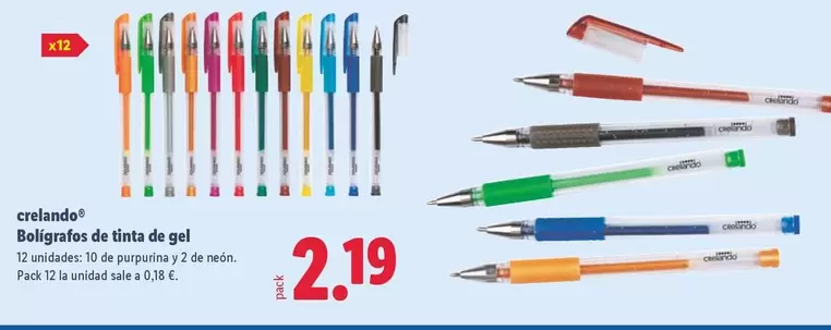 Crelando - Boligratos De Tinta De Gel