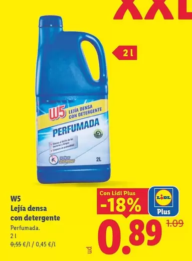 W5 -  Lejía Densa Con Detergente