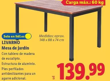 Livarno - Mesa De Jardín