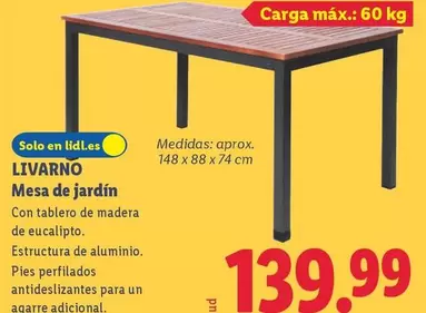 Livarno - Mesa De Jardín