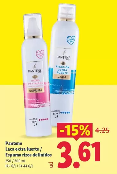 Pantene - Laca Extra Fuerte/ Espuma Rizos Definidos