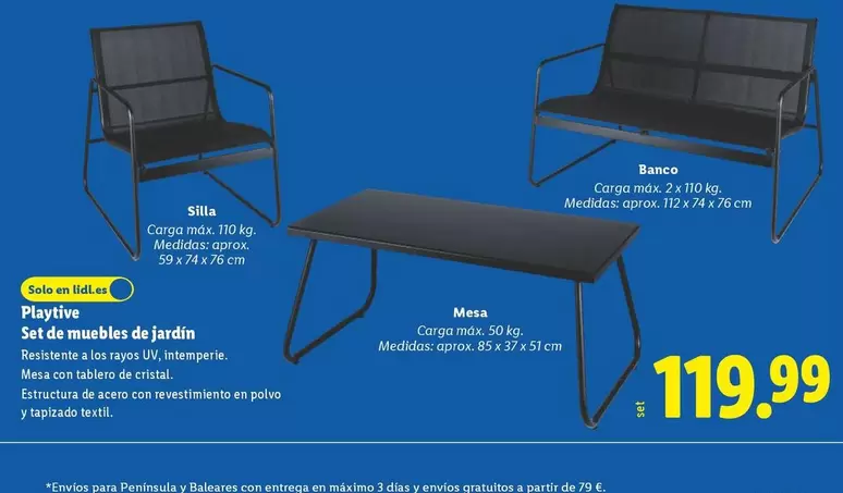 Playtive - Set De Muebles De Jardín