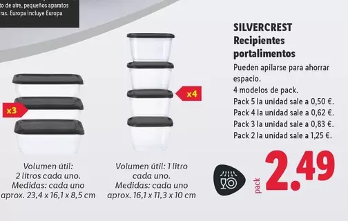 SilverCrest - Recipientes Portalimentos