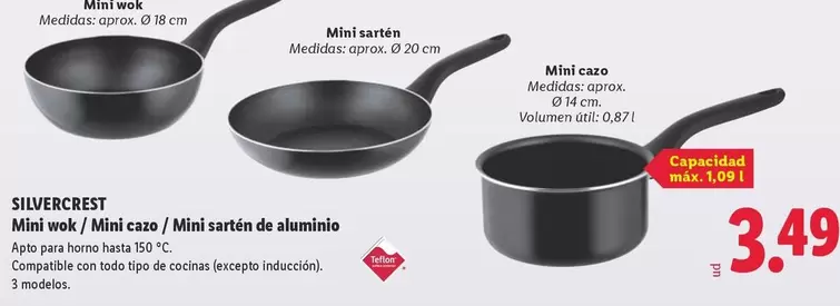 SilverCrest - Mini Yock/Mini cazo/Mini Sartén De Aluminio