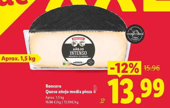 Roncero - Queso Anejo Media Pieza