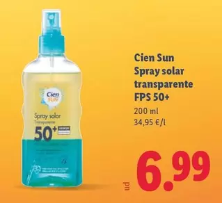 Cien - Spray Solar Transparente FPS 50+ Sun