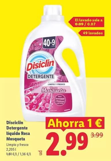 Disiclin - Detergente Líquido Rosa Mosqueta