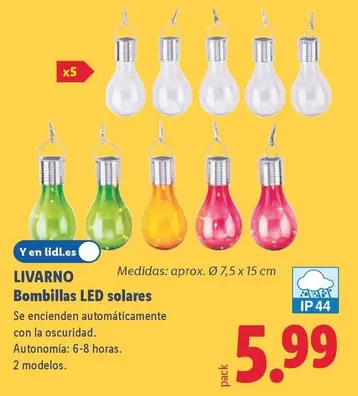 Livarno - Bombillas Led Solares