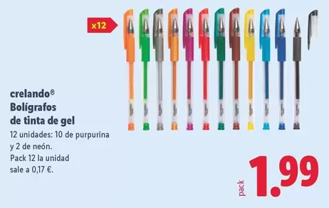Crelando - Boligrafos De Tinta De Gel