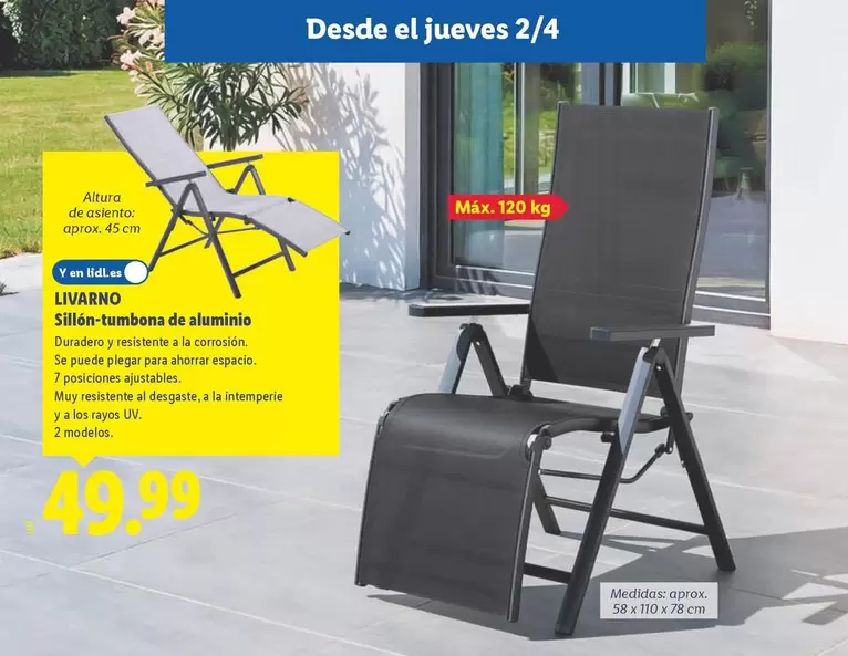 Livarno - Sillón-Turbons De Aluminio