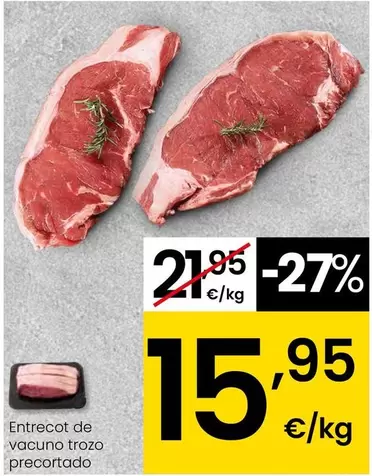 Entrecot De Vacuno Trozo Precortado