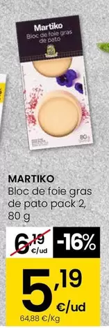 Martiko - Bloc De Foie Gras De Pato