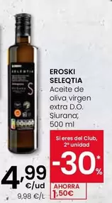 Eroski Seleqtia - Aceite De Oliva Virgen Extra D.O. Siurana