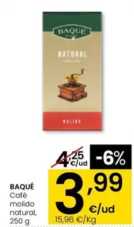 Baqué - Café Molido Natural