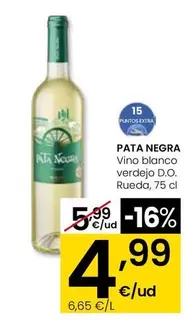 Pata Negra - Vino Blanco Verdejo D.O. Rueda