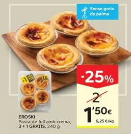 Eroski - Pasta De Full Amb Crema
