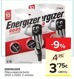 Energizer - Piles Especial Boto 2025 O 2032
