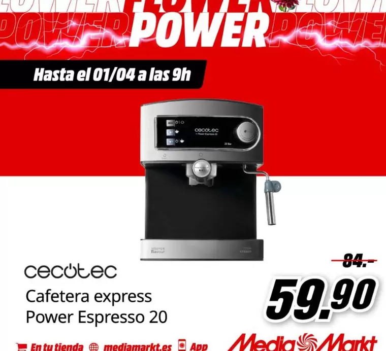cecotec - Cafetera Express Power Espresso 20