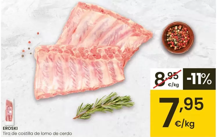 Eroski - Tira De Costilla De Lomo De Cerdo