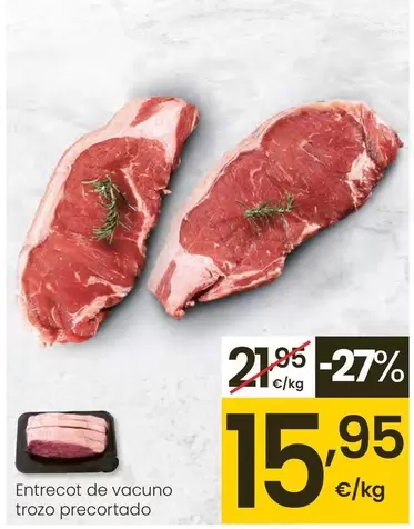 Entrecot De Vacuno Trozo Precortado