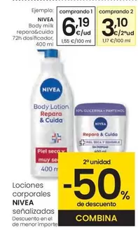 Nivea - Body Milk Repara&cuida 72 H Dosificador