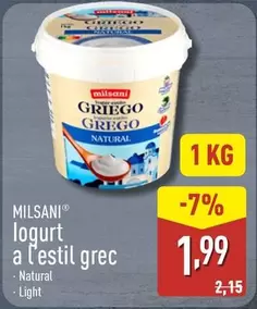 Milsani - Iogurt A L'estil Grec