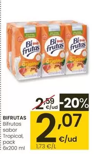 Bifrutas - Sabor Tropical, Pack 6 X 200 Ml