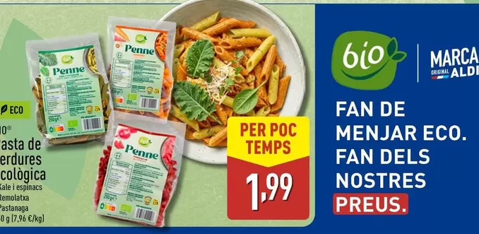 Bio - Pasta De Verdures Ecologica