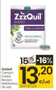 ZzzQuil - Compri-Midos Bicapa Melatonina, 28 Uds