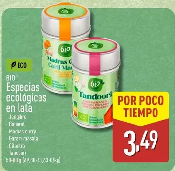 Bio - Especias Ecologicas En Lata