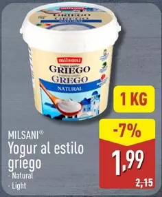Milsani - Yogur Al Estilo Griego