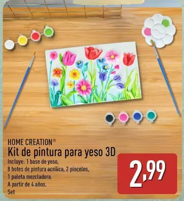 Home Creation - Kit De Pintura Para Yeso 3D
