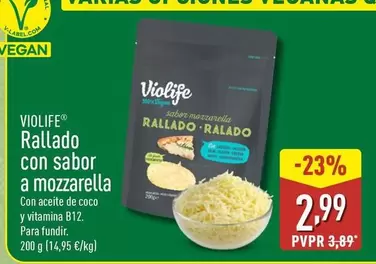 Violife - Rallado Con Sabor A Mozzarella