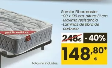 Pikolin - Somier Fibermaster 90x190 Cm, Altura 31 Cm