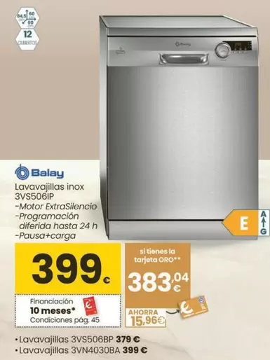 Balay - Lavavajillas Inox 3VS506IP 