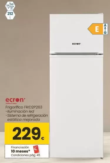 Ecron - Frigorifico FRID2P263 