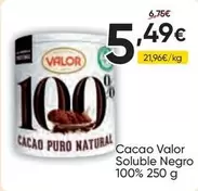 Valor - Cacao Soluble Negro 100%