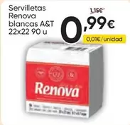 Renova - Servilletas Blancas A&T