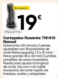 Rowenta - Cortapelos TN1410 Nomad