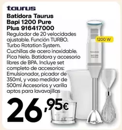 Taurus - Batidora Bapi 1200 Pure Plus