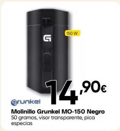 Grunkel - Molinillo MO-150 Negro