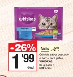 Whiskas - Comida Sabor Pescado O Carne Para Gatos