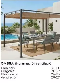 Ombra, Il-luminació I Ventilació Para-sols Pérgales Illuminació